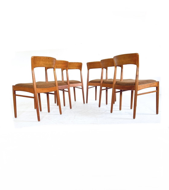 Image 1 of 6x vintage eetkamerstoel, Henning Kjærnulf ‘60