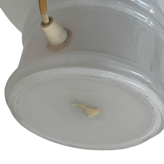 Image 1 of Massiv, Belgien - Glaspilzlampe XL - 1980er Jahre - Weiß, mattes Glas