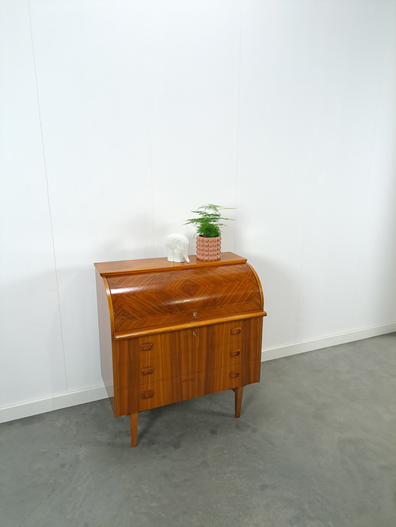 Image 1 of Bureau secret suédois avec tiroirs, bureau scandinave