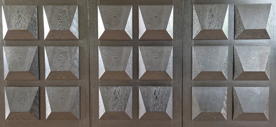 Image 1 of Vintage sideboard, De Coene, Brutalist design, black oak, 1970s