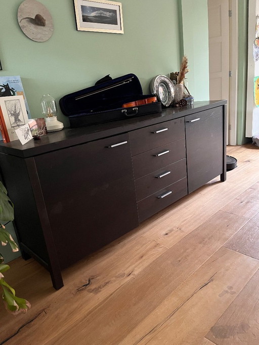 Massief houten dressoir 206cm breed