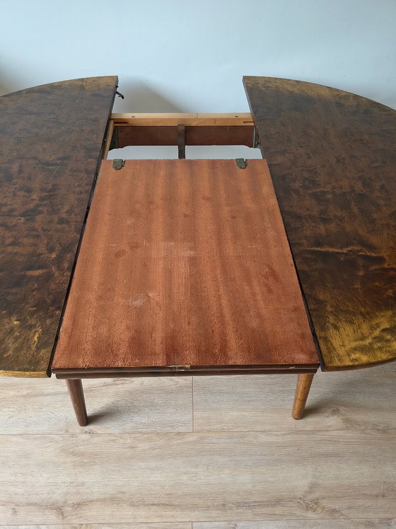 Tavolo da Pranzo Rotondo Allungabile – Mid Century anni '50-'60 – Tavoli da pranzo, Legno (photo 6 of 11)