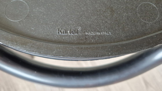 Image 1 of Ensemble vintage de deux tabourets noirs POLO Kartell