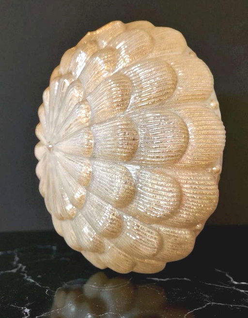 Original Murano ceiling lamp - flower glass with gold dust, 1960s