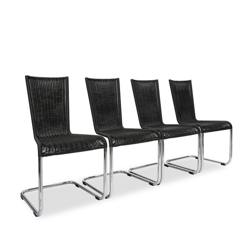 4x Tecta WK 724 | Black | Cantilever chairs Chair