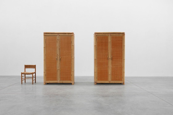 Image 1 of Armadio in bambù e rattan della metà del secolo scorso, Italia 1960 ca.