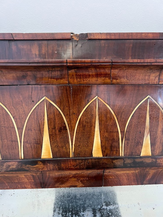 Image 1 of Cassettone - Noce - Comò con specchiera