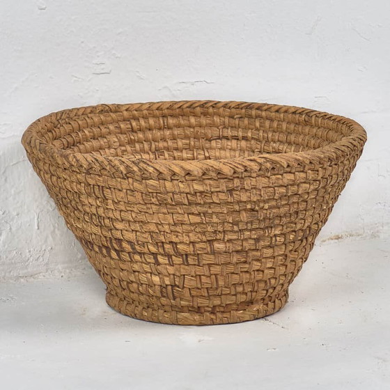 Panier en osier ancien (c.1930) #1 – Objets déco, Wicker (photo 4 of 9)