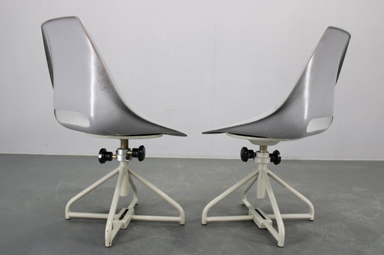 Image 1 of 1960s Miroslav Navratil Pair of Fiberglass Chairs for Vertex, Czechoslovakia