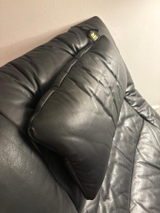 Image 1 of Percival Lafer Postmoderner brasilianischer schwarzer Loungesessel aus Leder