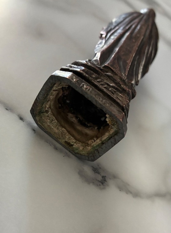 Metal Virgin Statuette, Early 20th Century – Decorative Objects (photo 7 of 7)