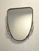 Fifties Mirror With Brass Rim