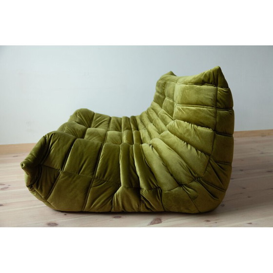 Image 1 of Ensemble salon vintage Togo en velours vert par Michel Ducaroy pour Ligne Roset, France 1970