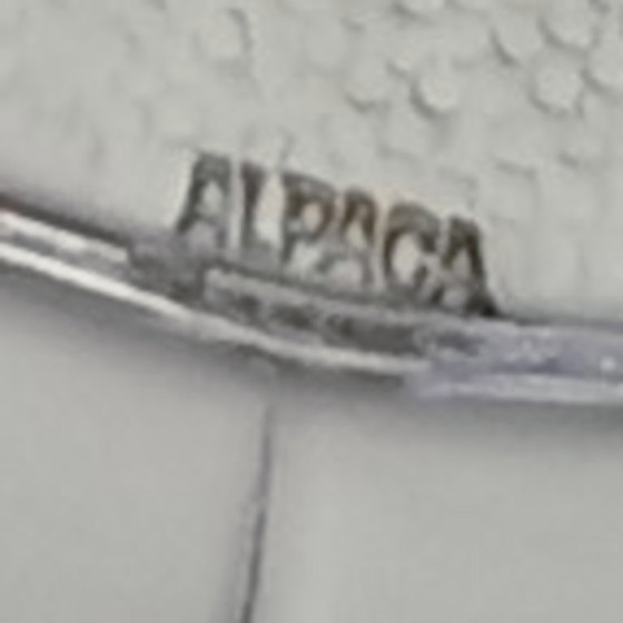 Image 1 of SET DI VASSOI IN ALPACA GOFFRATI