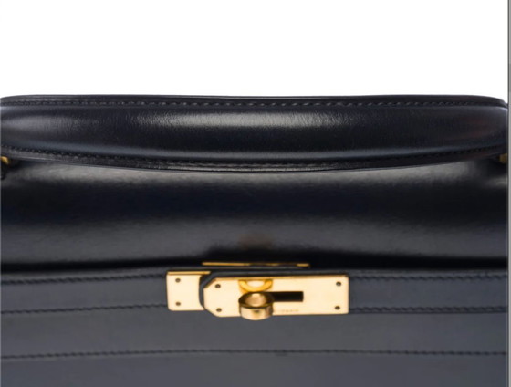 Image 1 of Borsa HERMES Kelly 32 in Cuir Bleu Marine - 103411