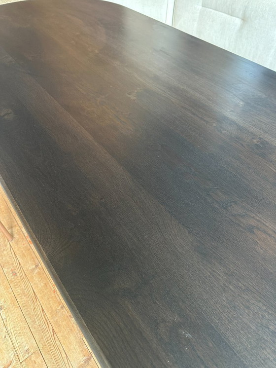 Image 1 of Table du Sud Dining Table Half Circle Black Smoke Intense 240x100 cm