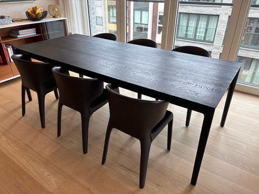 Black wooden dining table 2