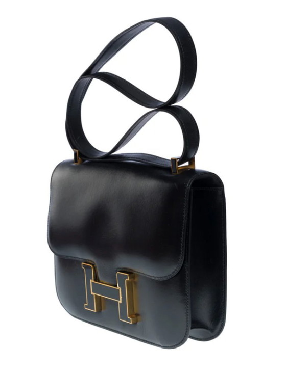 Image 1 of Borsa HERMES Constance en Cuir Noir - 101146