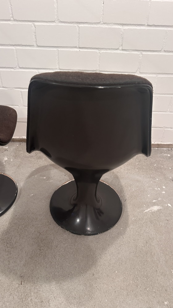 Herman Miller Orbit-stoelen – Farner & Grunder – Vintage Space Age – Set van 4 – Eetkamerstoelen, Plastic (photo 9 of 14)