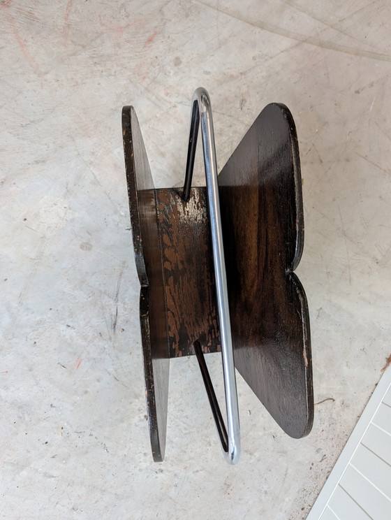 Portariviste Vintage in Legno – Wood, Chrome (photo 2 of 11)