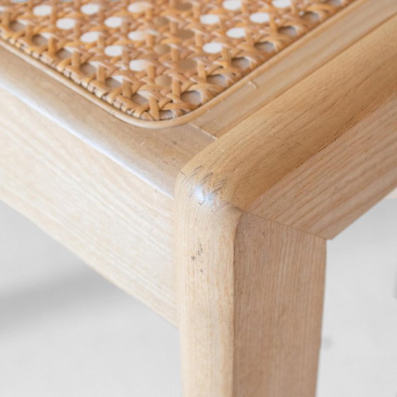 Image 1 of 4x Satz italienische Eichenstühle mit Wiener Strohsitzen, 1970er Jahre