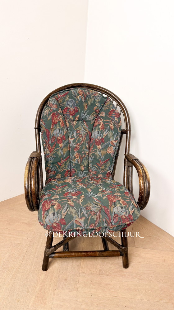 Vintage Rattan Chair Armchair – Bamboo (photo 4 of 7)