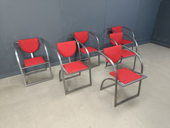 Image 1 of Sinus-Esszimmerstühle von KFF, 1990er Jahre, 6er-Set