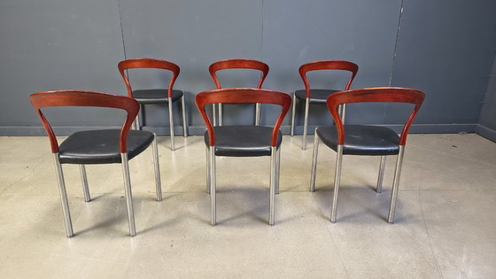 Image 1 of Sedie Lotus vintage di Hartmut Lohmeyer per Kusch & Co., anni '70, set di 6