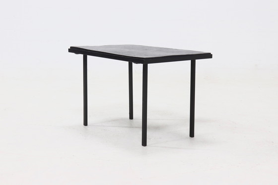 Image 1 of Vintage Steel And Slate Coffee Table 