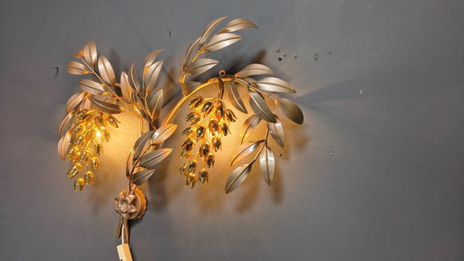 Lámpara de pared vintage con forma de tulipán, de Hans Kögl, década de 1970.