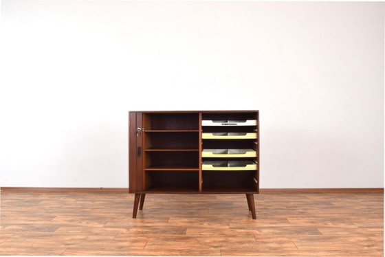 Image 1 of Mid-Century Danish Teak Tambour Doors Sideboard, 1960s