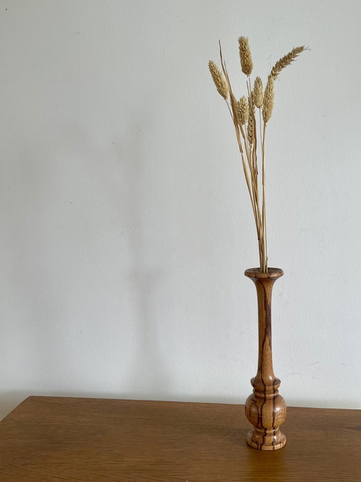 Grande vaso in legno per fiori singoli