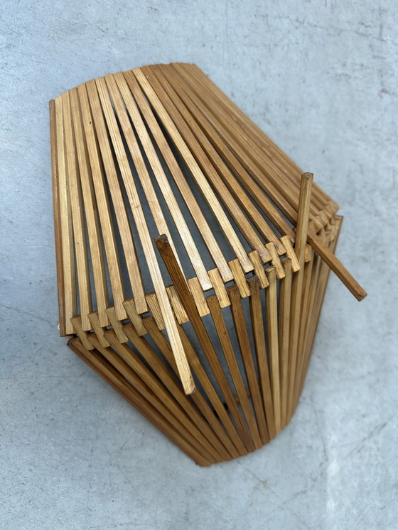 Image 1 of Vintage foldable fruit bowl - bamboo