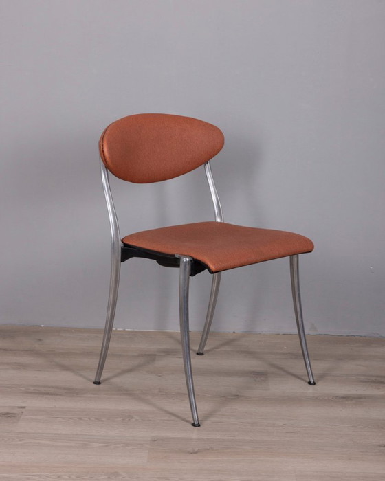 Image 1 of Set di 5 sedie vintage "Coro" degli anni '80, disegnate da Luigi Origlia per Origlia Italy.