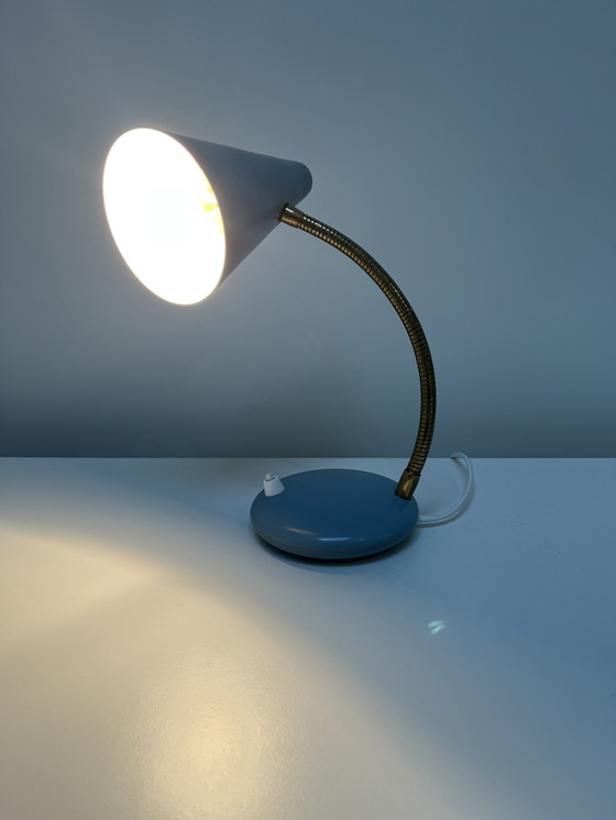 Image 1 of Lampada da scrivania vintage azzurra, anni '60