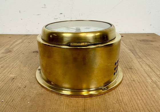 Image 1 of Orologio da nave tedesco in ottone d'epoca di Kundo, anni '70