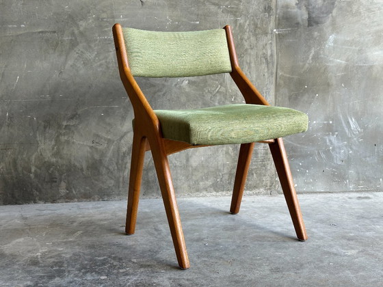 Image 1 of 6x eetkamerstoelen '50 - Nieuw gestoffeerd | Perriand stijl