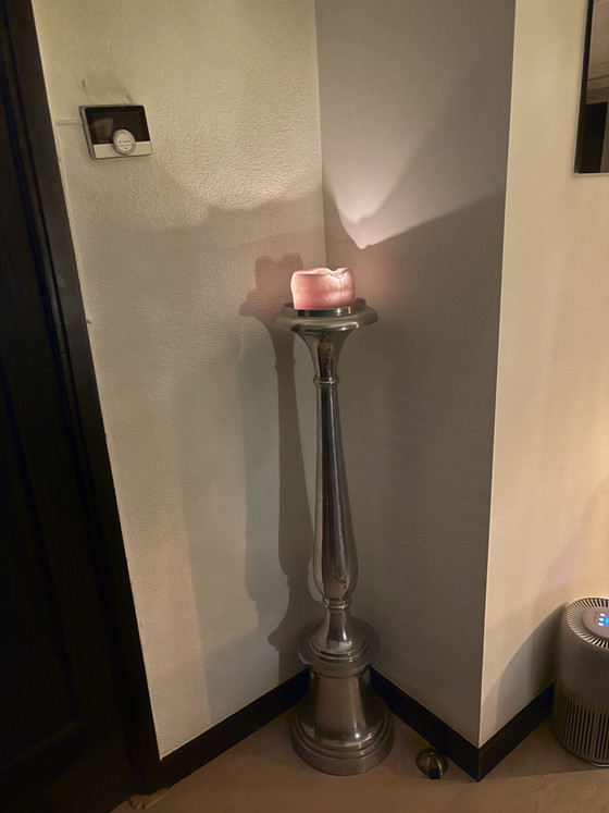 Grande portacandele/colonna color argento 125cm – Metallo, Alluminio (photo 5 of 5)