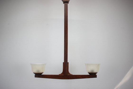 Image 1 of Mid-Century Wooden Chandelier, 1930s