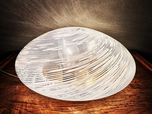 Vintage white swirl ceiling lamp