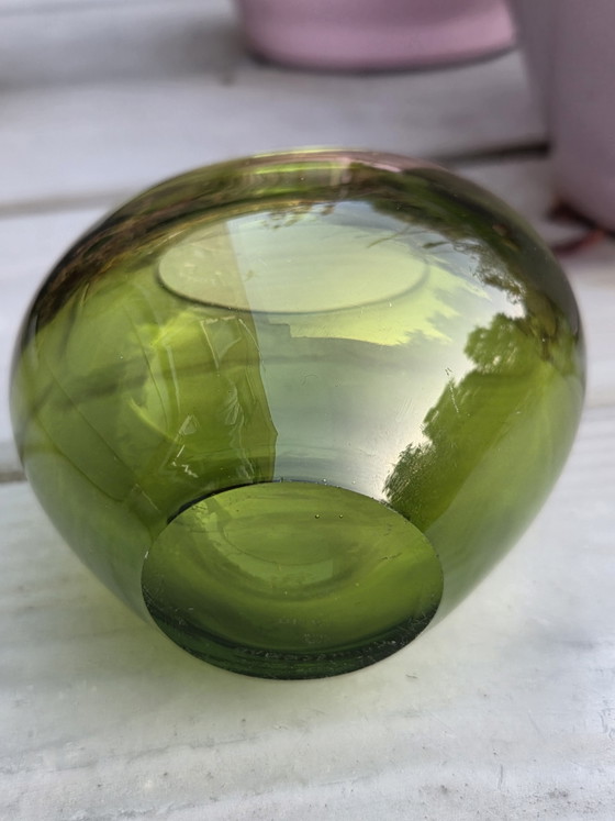 Holmegaard Heart Vase May Green Per Lutken – Glass (photo 4 of 7)