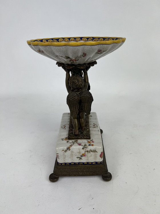 Image 1 of Centrotavola in porcellana di Wong Lee, 1895, antico.