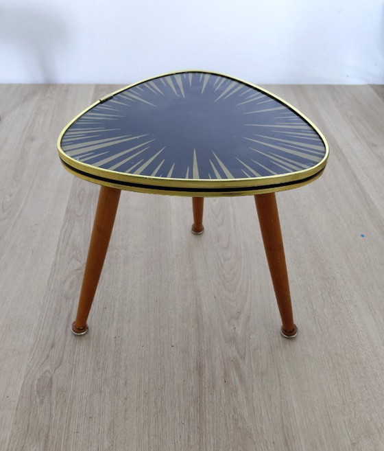 Image 1 of Beistelltisch aus den Fünfzigern mit ungewöhnlichem Motiv