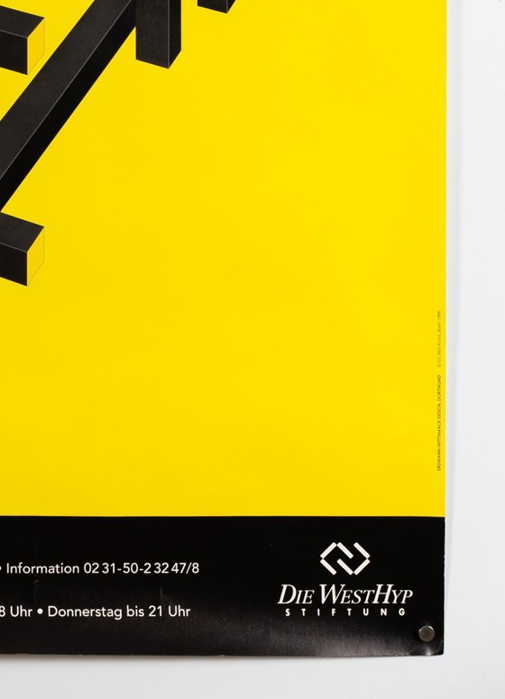 Image 1 of Gerrit Rietveld Exhibition – 1996 – Original Vintage Exhibition Poster by Gerrit Rietveld – De Stijl Design – 118.9x84.1 cm A0