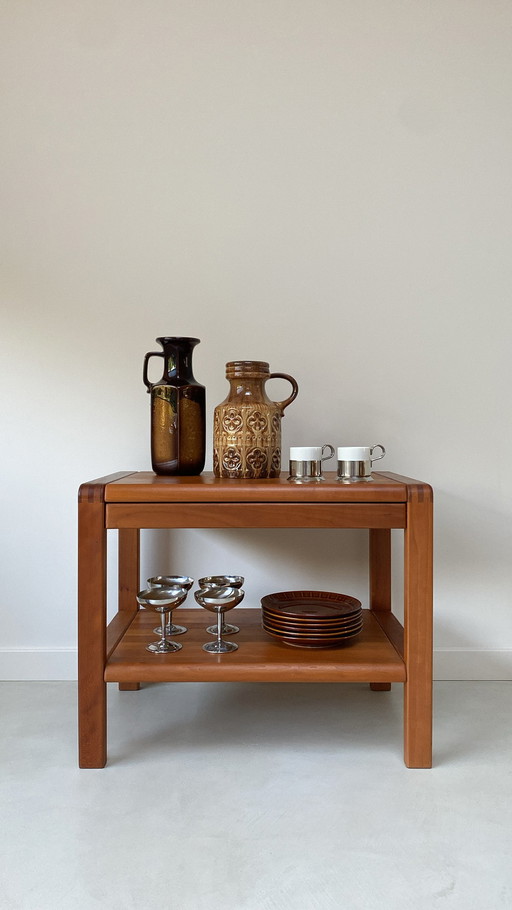 Vintage Danish Wooden Side Table From Salling Stolefabrik