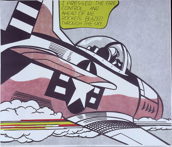 Image 1 of Roy Lichtenstein: Dittico "Whaam, ho premuto il pulsante di controllo del fuoco, 1963"