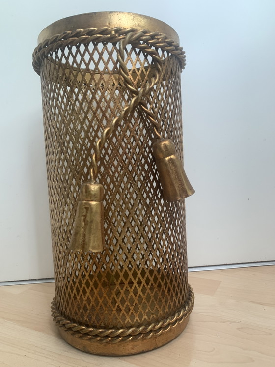 Image 1 of Regenschirmständer Schirmständer Papierkorb Umbrella stand rack paper basket im Hollywood Regency Style Li Puma Firenze Italy