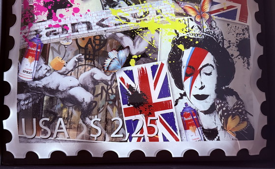 Image 1 of Ad van Hassel (1953) - Sello de lujo artístico - Homenaje a Banksy I