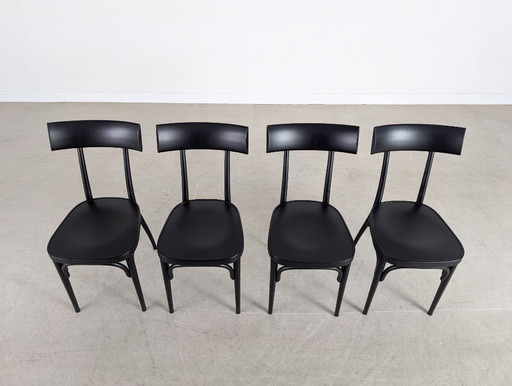 Set originale di 4 sedie Gebrüder Thonet, Vienna, di Hermann Czech