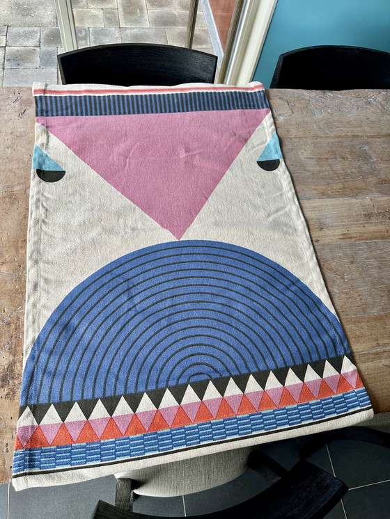 Image 1 of Designer design XL wall tapestry wall deco in pastel colors